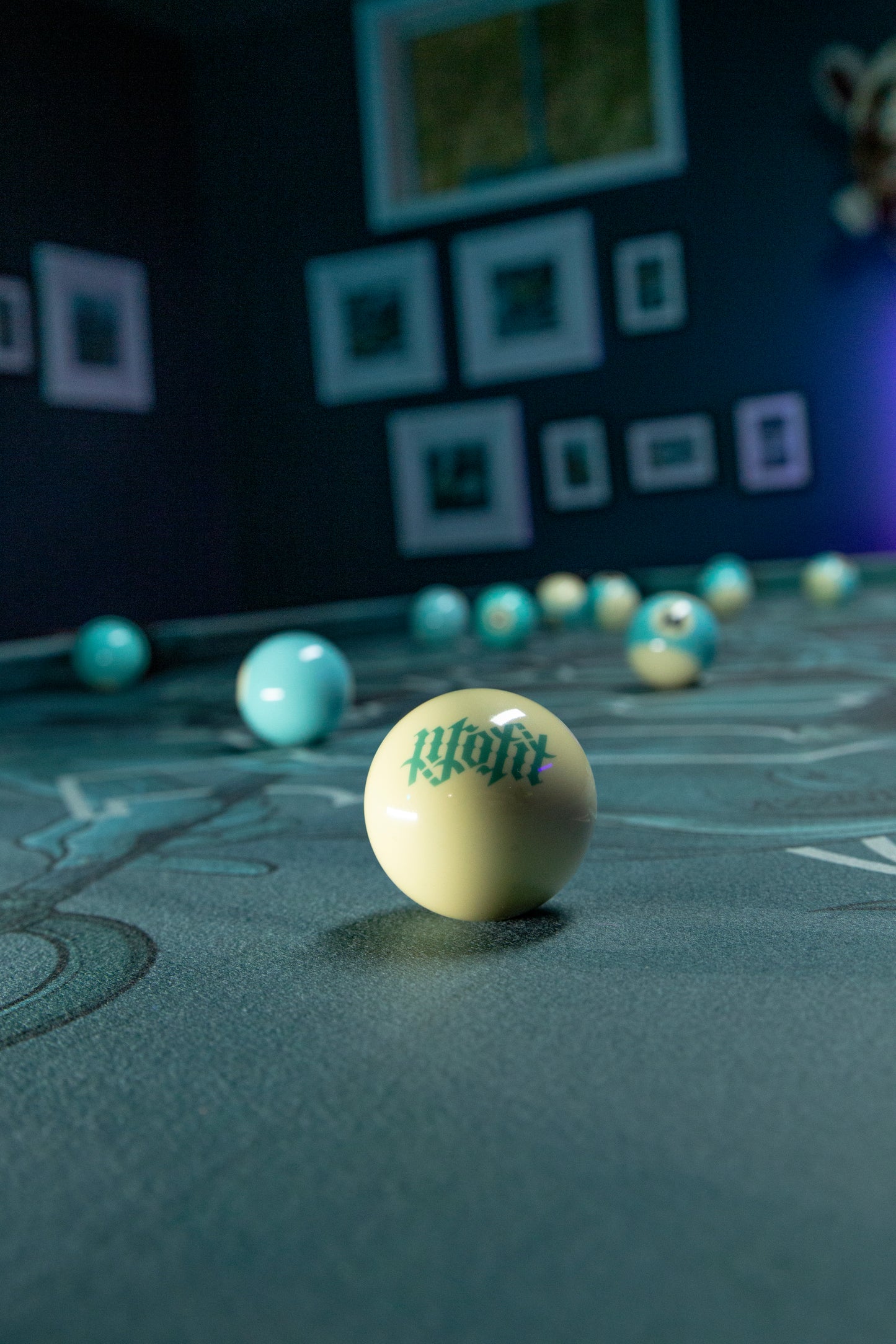 Profit Ambigram Cue Ball