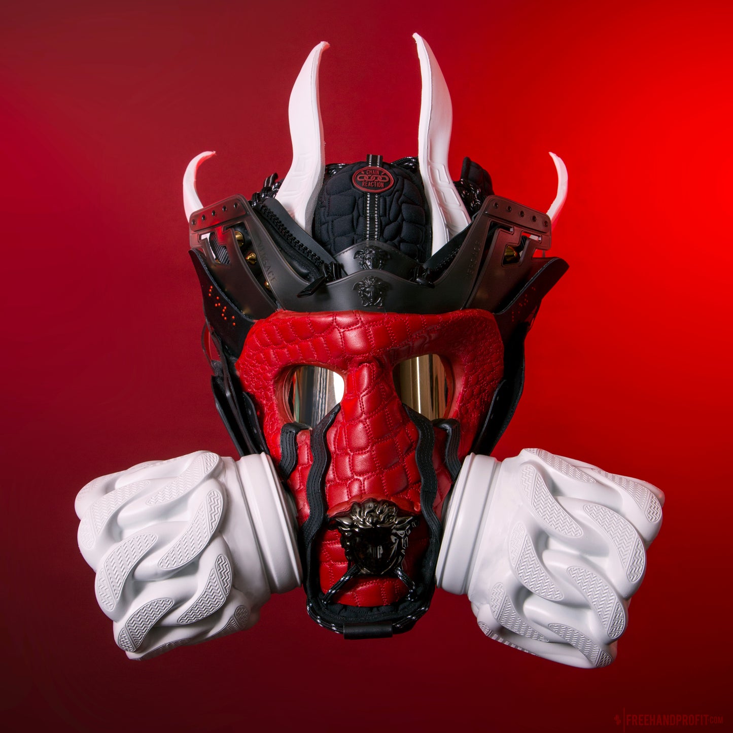 Chain Reaction Gas Mask Enamel Pin