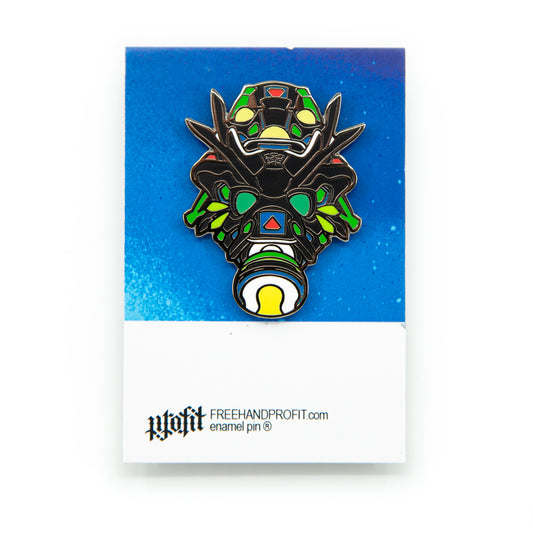 Brainiac IV Gas Mask Enamel Pin