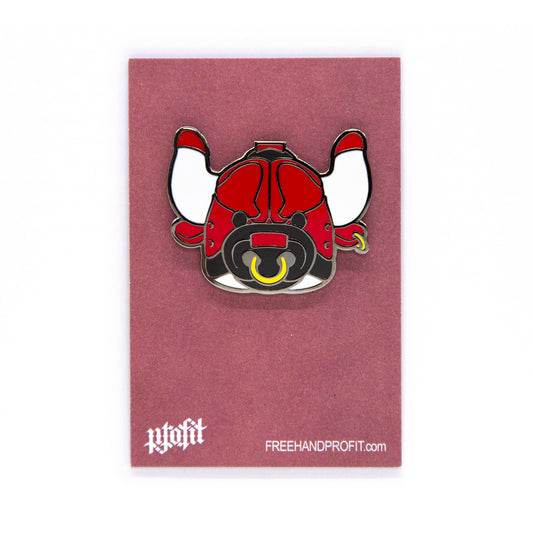 Bull Headed Enamel Pin
