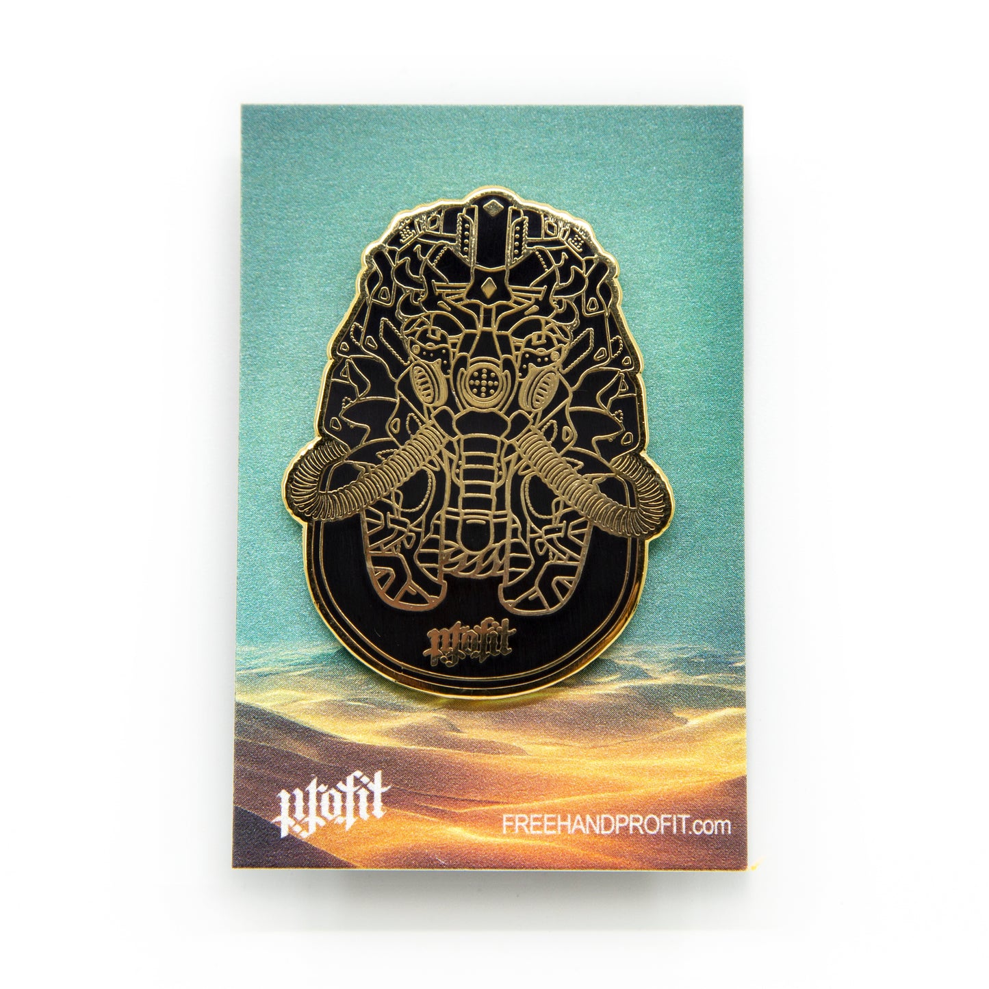 King Tut Sneaker Gas Mask Enamel Pin