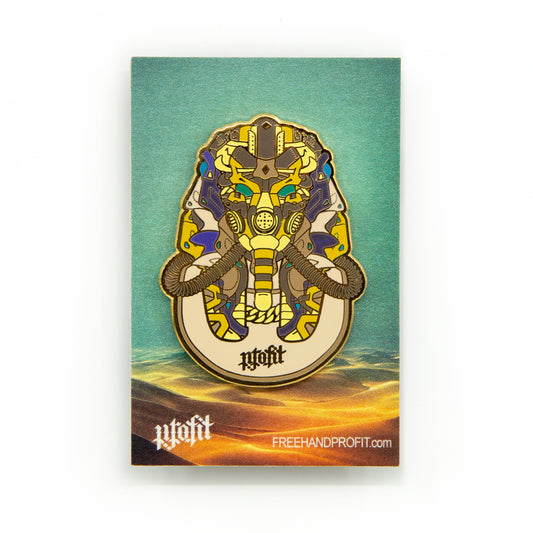 King Tut Sneaker Gas Mask Enamel Pin