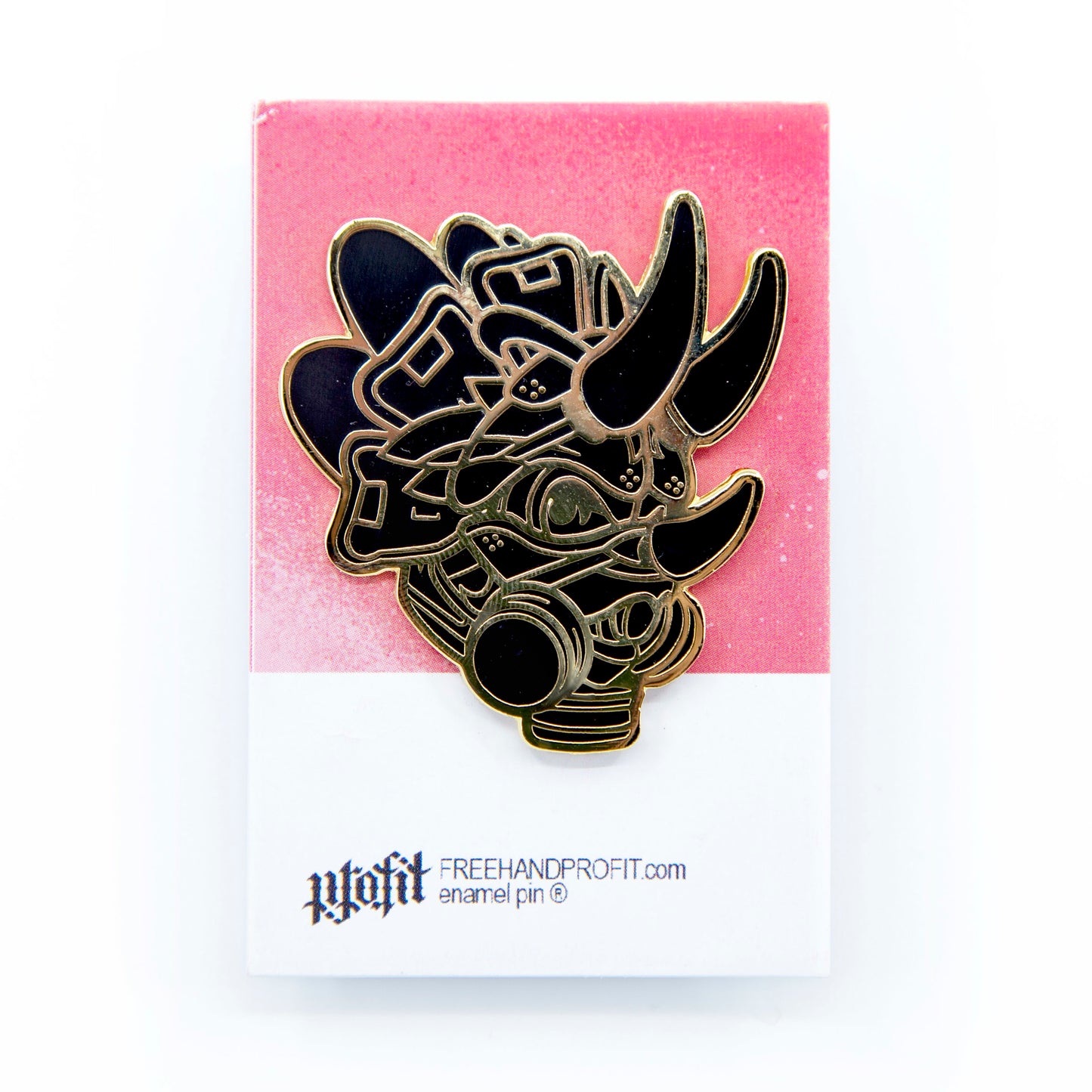 Triceradabs Gas Mask Enamel Pin