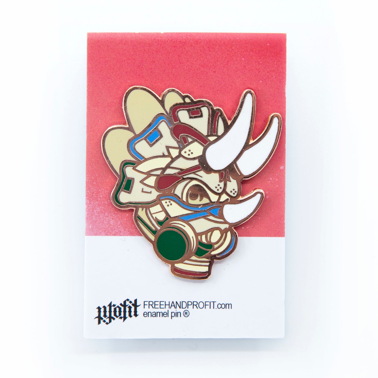 Triceradabs Gas Mask Enamel Pin