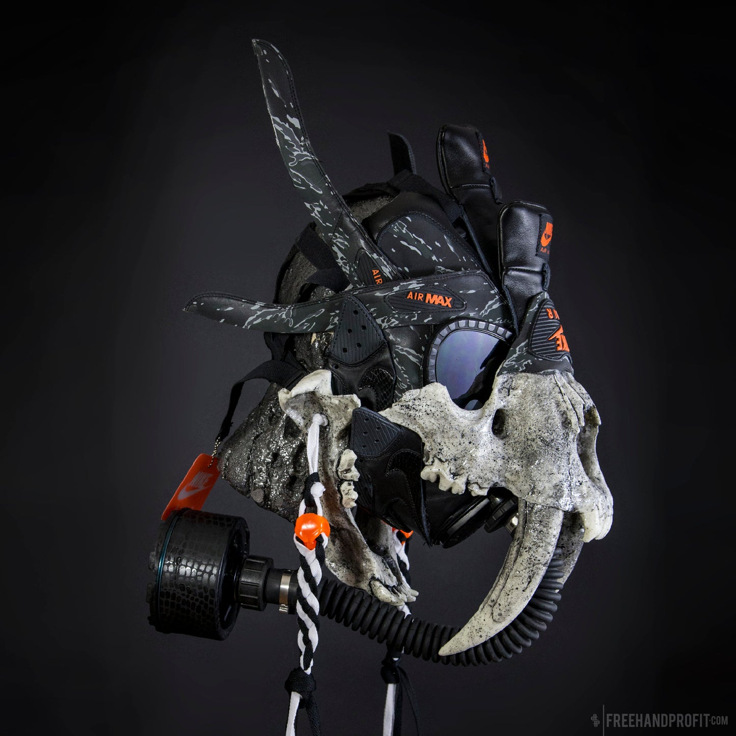 Saber-Tooth Tiger Gas Mask Enamel Pin