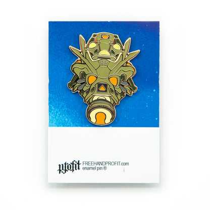 Brainiac IV Gas Mask Enamel Pin
