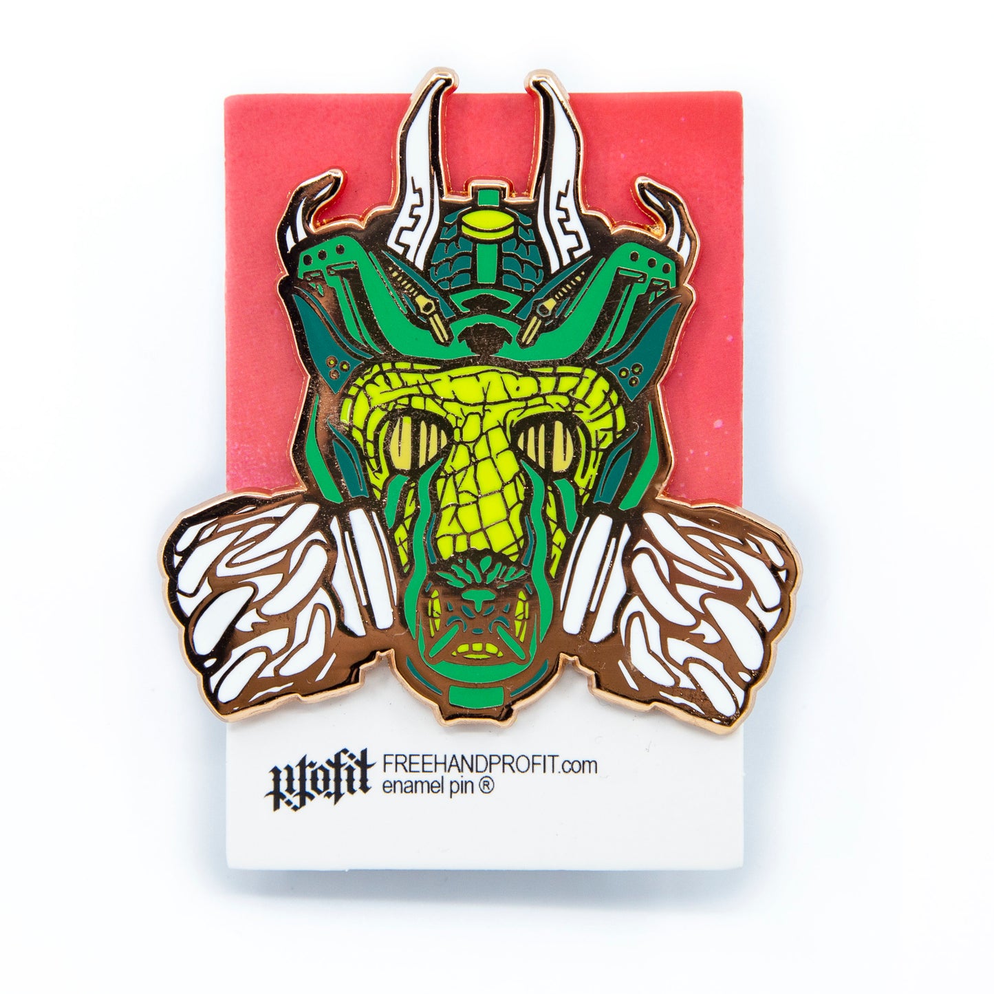 Chain Reaction Gas Mask Enamel Pin