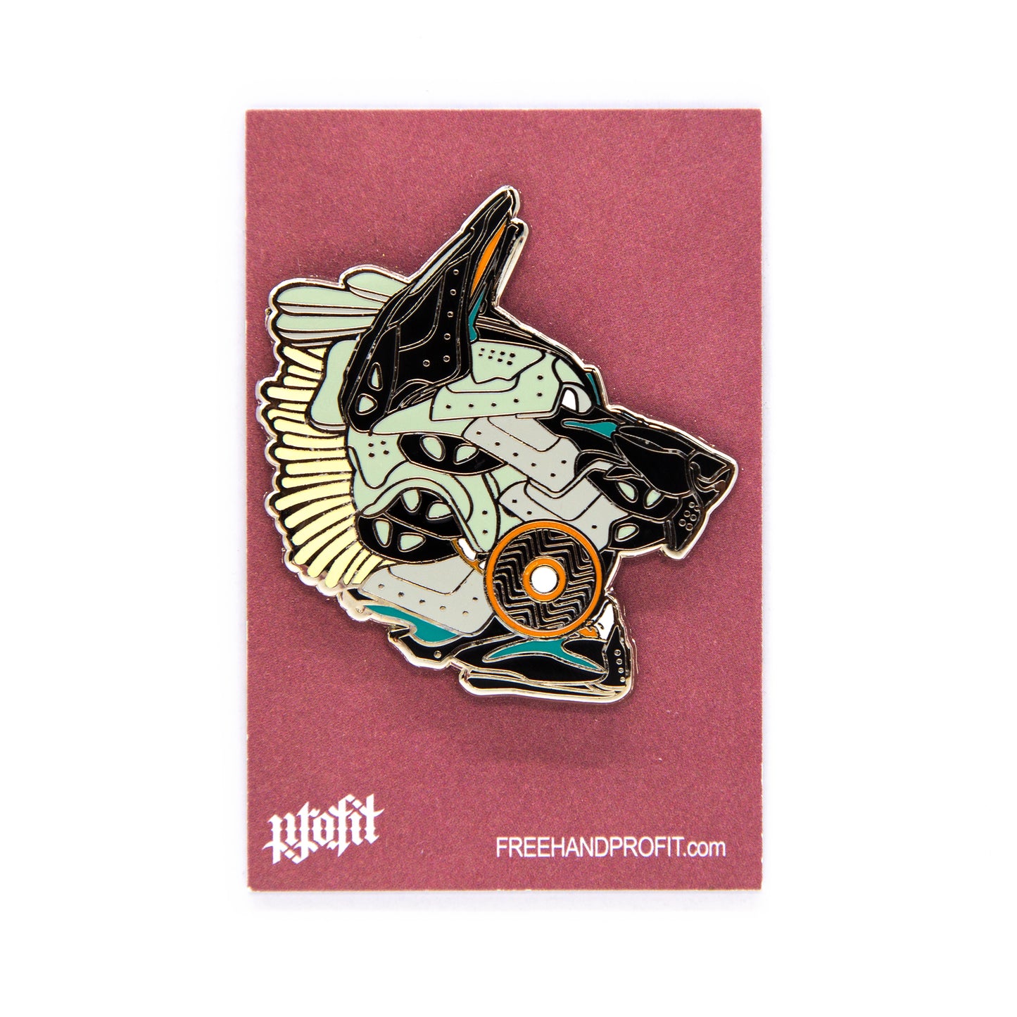 German Shepherd Mask Enamel Pin
