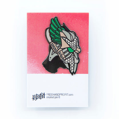 Quetzalcoatl Sneaker Mask Enamel Pin