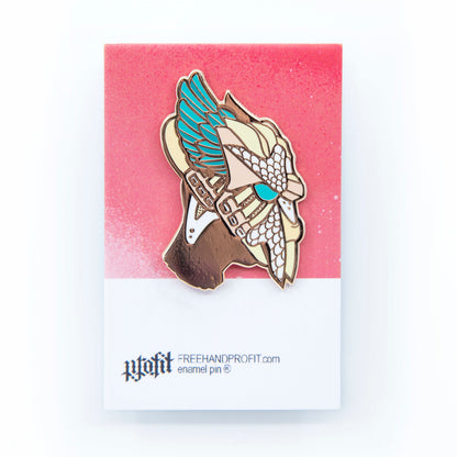 Quetzalcoatl Sneaker Mask Enamel Pin