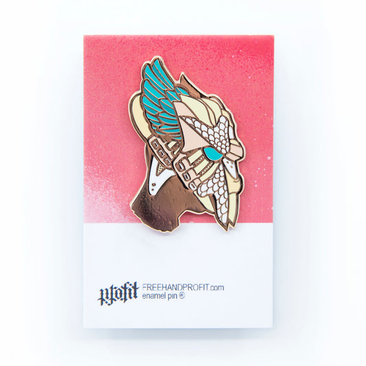 Quetzalcoatl Sneaker Mask Enamel Pin